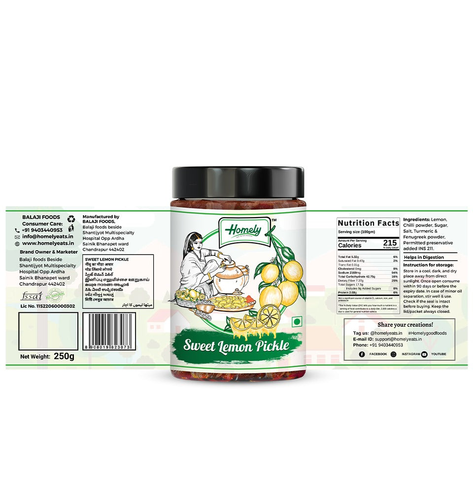 Sweet Lemon Pickle(250g)